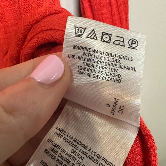 Anthropologie Maeve Ribbed Sweater Winterscape Peplum Cowl Neck Orange Medium - Picture 7 of 8